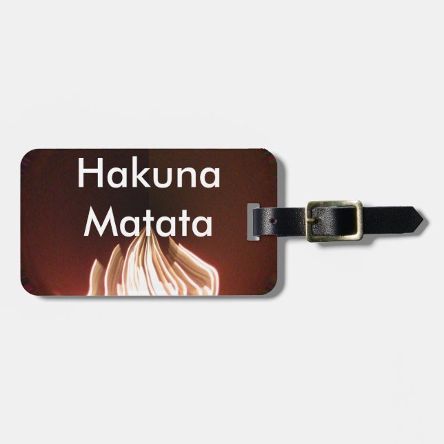 Beautiful Abstract Flame Art Print Luggage Tag (Front Horizontal)