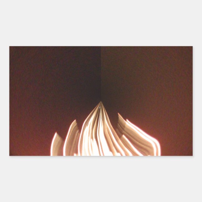 Beautiful Abstract Flame Art Print Rectangular Sticker (Front)