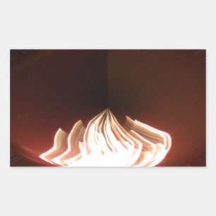 Beautiful Abstract Flame Art Print Rectangular Sticker