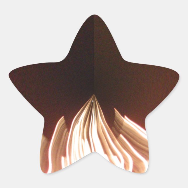 Beautiful Abstract Flame Art Print Star Sticker (Front)