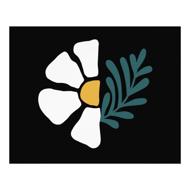 Beautiful abstract flower photo print (Front)