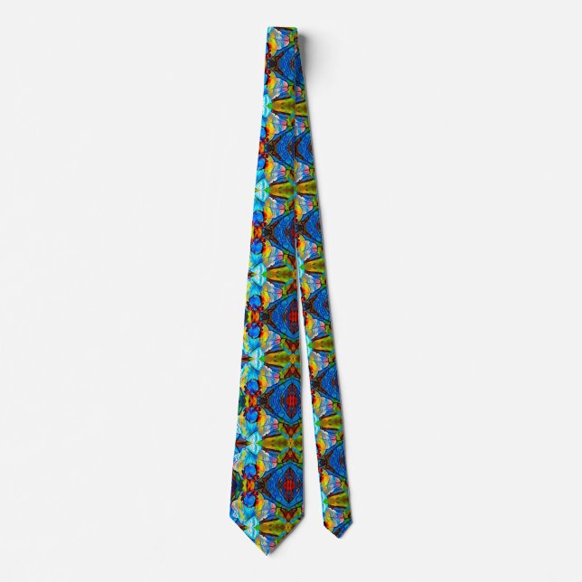 Beautiful abstract flower tie (Front)