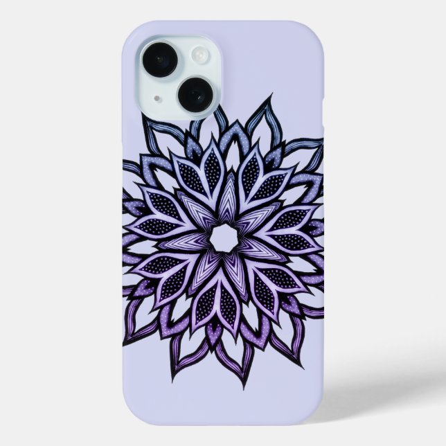 Beautiful Abstract Flower Violet Case-Mate iPhone Case (Back)