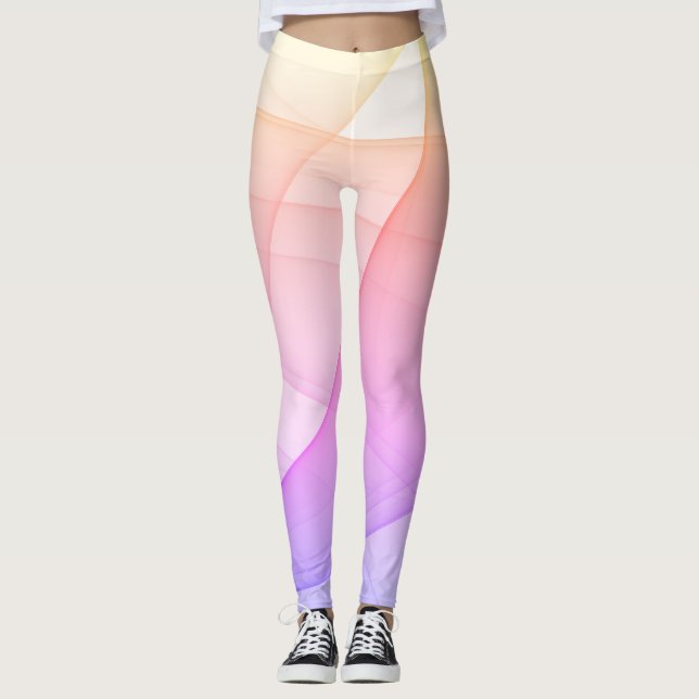 Beautiful Abstract Geometric Stylish Art Leggings (Front)