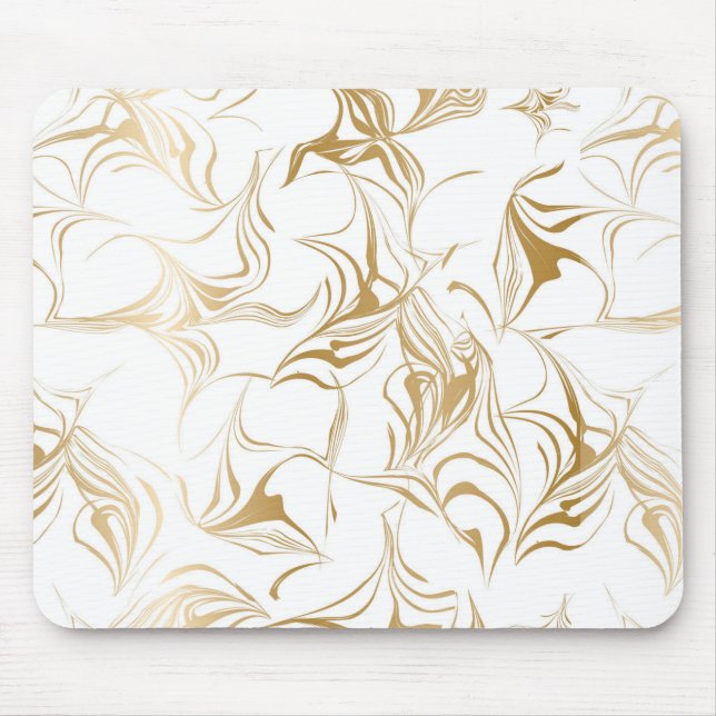 Beautiful abstract gold pattern mouse mat (Front)