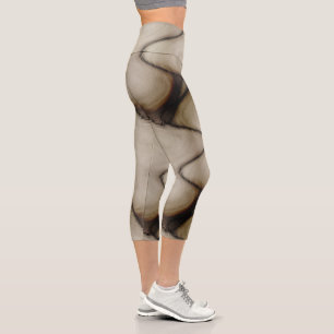 Beautiful Abstract Leave a Long Lasting Impression Capri Leggings