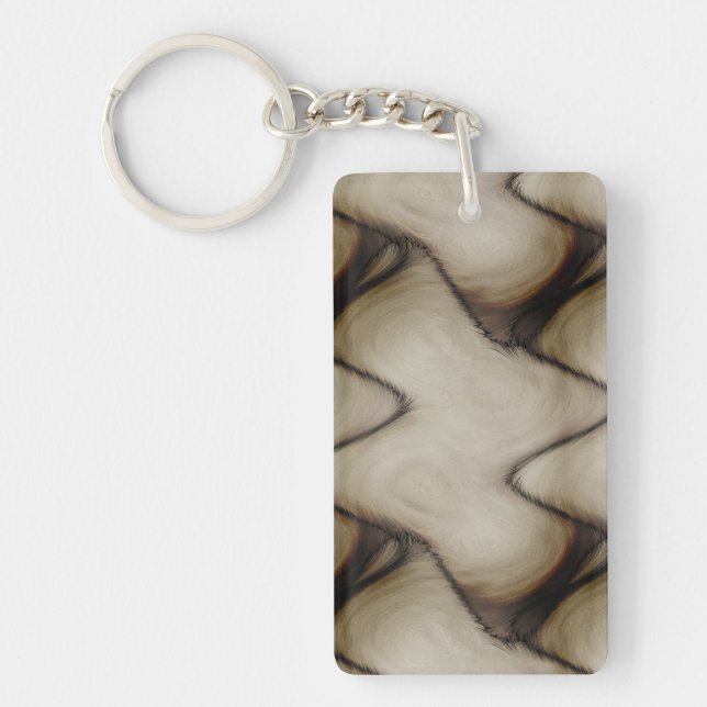 Beautiful Abstract Leave a Long Lasting Impression Key Ring (Front)