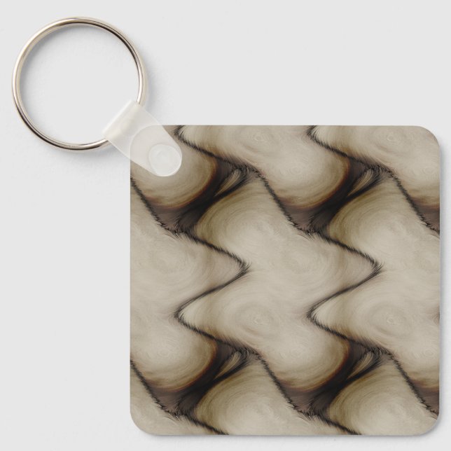 Beautiful Abstract Leave a Long Lasting Impression Key Ring (Front)