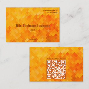 Beautiful abstract orange business card