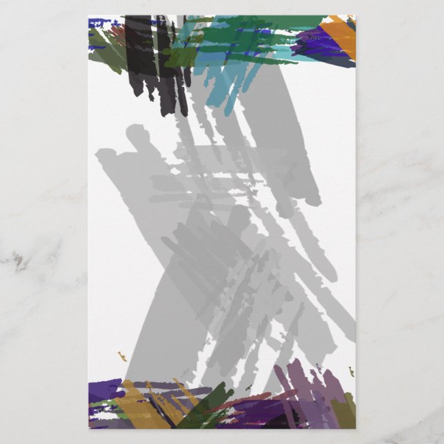 Beautiful Abstract Paint Brush Colours Flyer (Front)