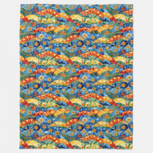 Beautiful Abstract Seamless Pattern Design Fleece Blanket