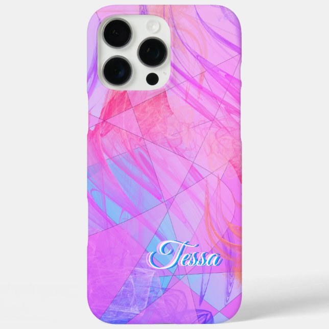 Beautiful Abstract Shades Custom Name Template Case-Mate iPhone Case (Back)