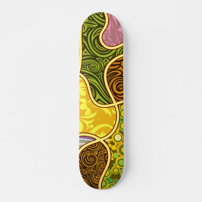 Beautiful Abstract Shapes Skateboard (Front)