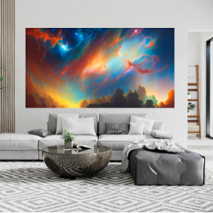 Beautiful Abstract Space Night Sky stars 4 Poster
