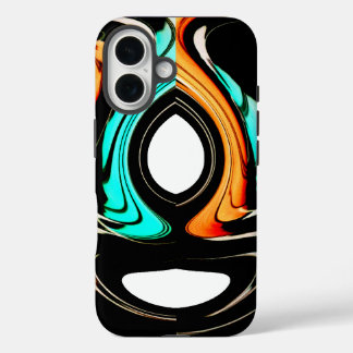 Beautiful Abstract Swirls Art Print iPhone 16 Case