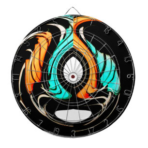 Beautiful Abstract Swirls Art Print Dartboard