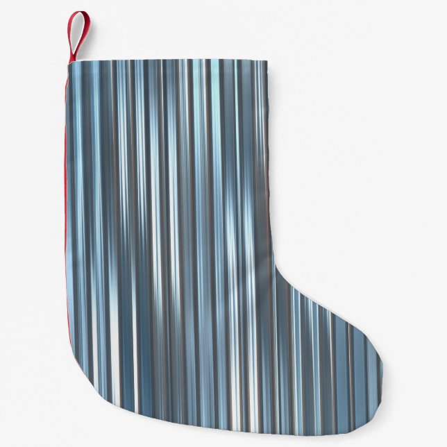 Beautiful abstract vertical blue background with l small christmas stocking (Front)