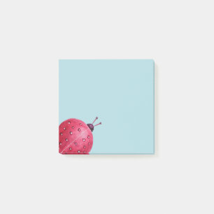 Beautiful Abstract Watercolor Ladybug Post-it Notes