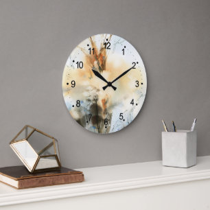 Beautiful Abstract Watercolor Painting  Large Cloc Clock