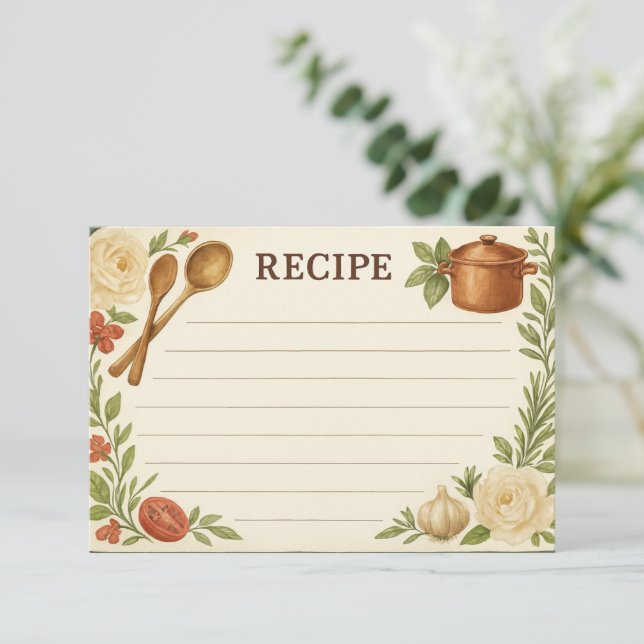 Beautiful Accents of Tuscany Recipe Card (Standing Front)