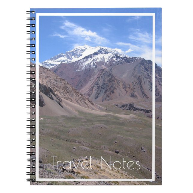 Beautiful Aconcagua National Park View, Argentina Notebook (Front)