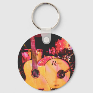 Beautiful Acoustic Guitar Key Ring