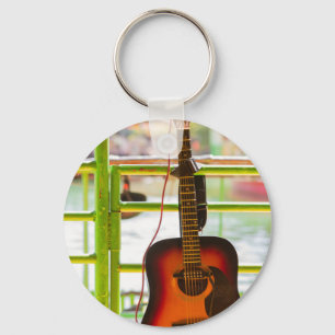 Beautiful Acoustic Guitar Key Ring