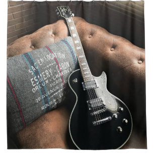 Beautiful Acoustic Guitar Shower Curtain