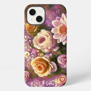 Beautiful Acrylic Flower Pattern iPhone 13 Case