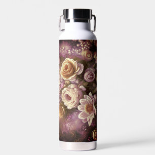 Beautiful Acrylic Flower Pattern Water Bottle