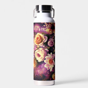 Beautiful Acrylic Flower Pattern Water Bottle