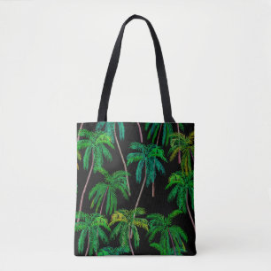Beautiful acrylic seamless floral summer pattern w tote bag
