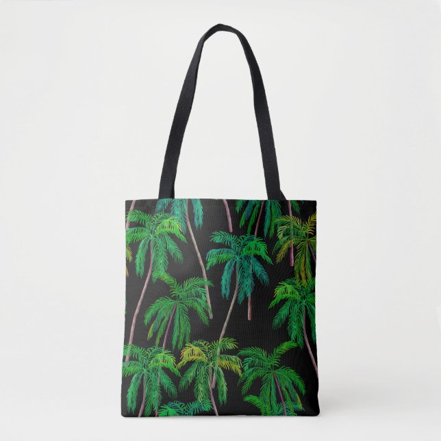 Beautiful acrylic seamless floral summer pattern w tote bag (Front)