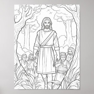 Beautiful Adult Bible Themed Colouring  Poster