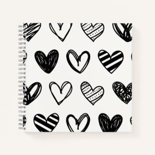Beautiful aesthetic black n white  notebook