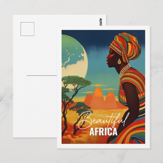 Beautiful Africa Famous Travel Place Vintage Postcard (Front/Back)