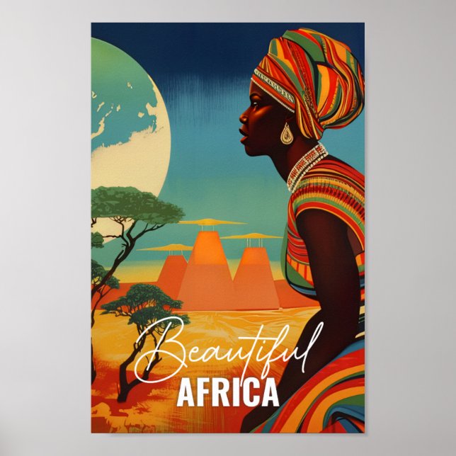 Beautiful Africa Famous Travel Place Vintage Poster (Front)