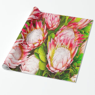 Beautiful Africa Protea Pattern Wrapping Paper