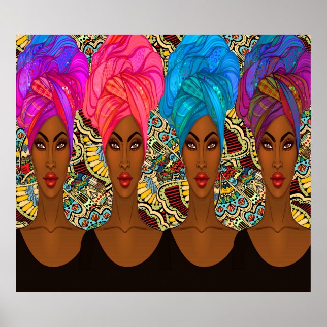 Beautiful African American - Black Woman Poster (Front)