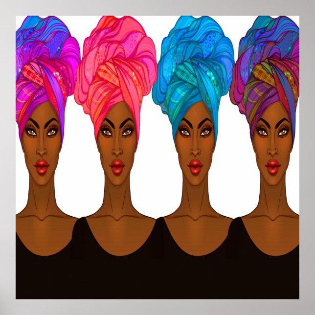 Beautiful African American - Black Woman Poster (Front)