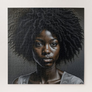 Beautiful African American Woman Ai Art Jigsaw Puzzle