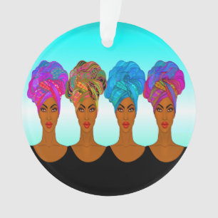 Beautiful African American Woman Ornament