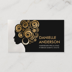 Beautiful African American Woman Silhouette Business Card