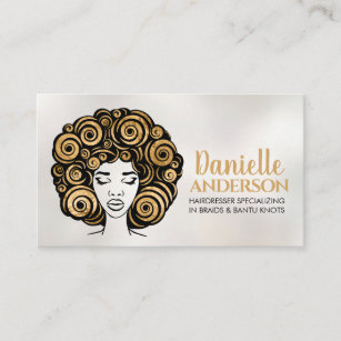 Beautiful African American Woman Silhouette Business Card