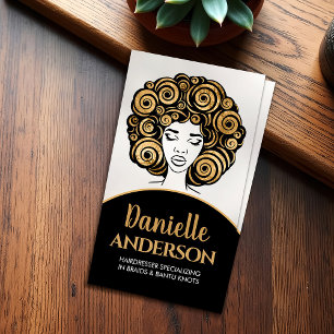 Beautiful African American Woman Silhouette Business Card