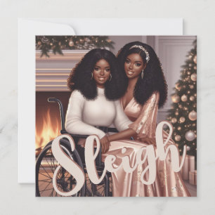 Beautiful African American Women Inclusive Holiday Card