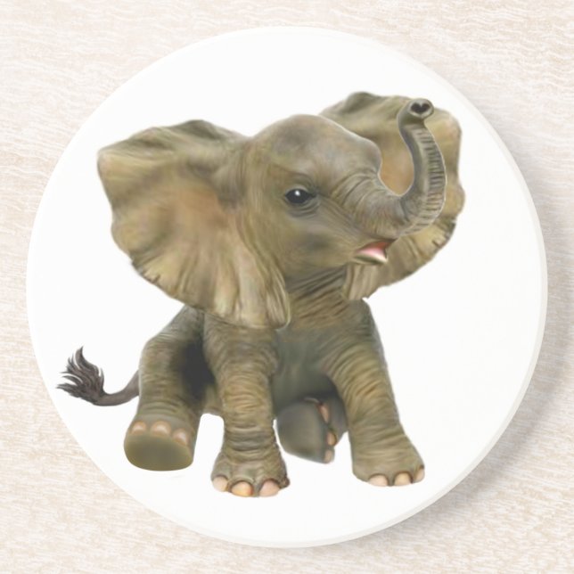 Beautiful African Baby Elephant Coaster (Front)
