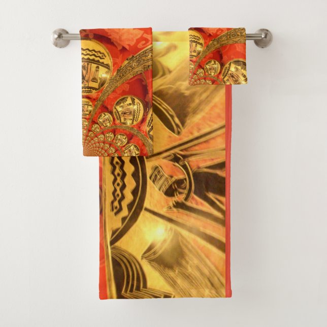 Beautiful African  Bath Towel Set (Insitu)