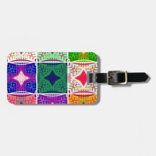 Beautiful African Chequered Art Print Luggage Tag