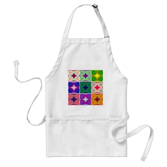 Beautiful African Chequered Art Print Standard Apron (Front)